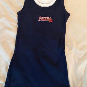 2010 braves tank top (appears layered) medium